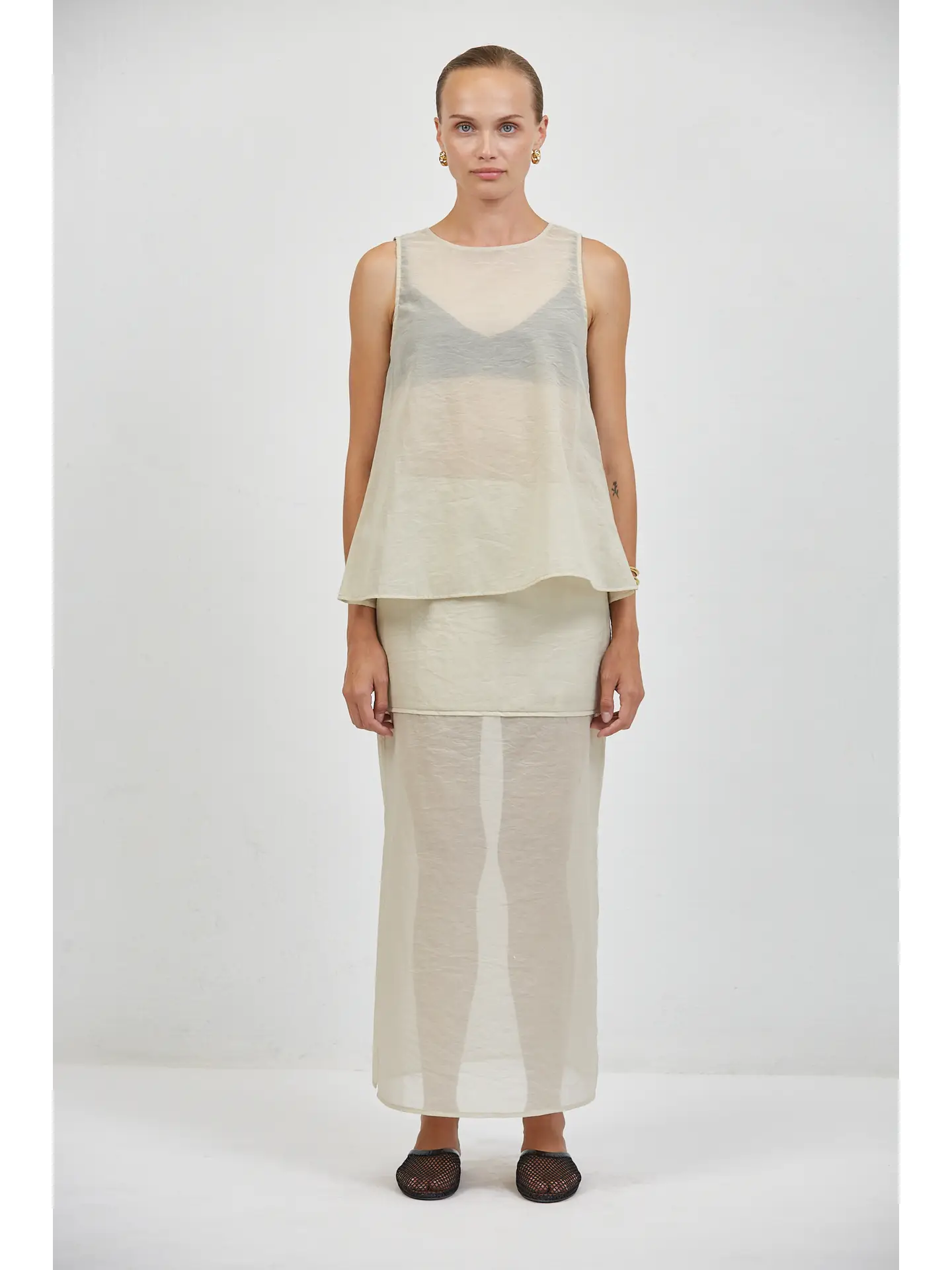CAMILLE SHEER SKIRT