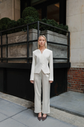 Organza Overlap Blazer