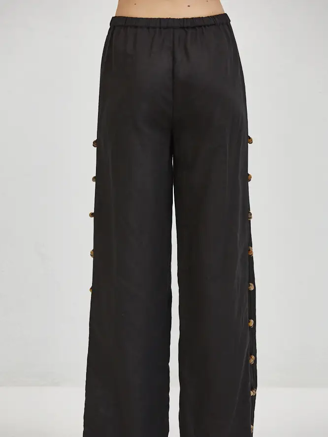 LINEN WIDE LEG PANTS