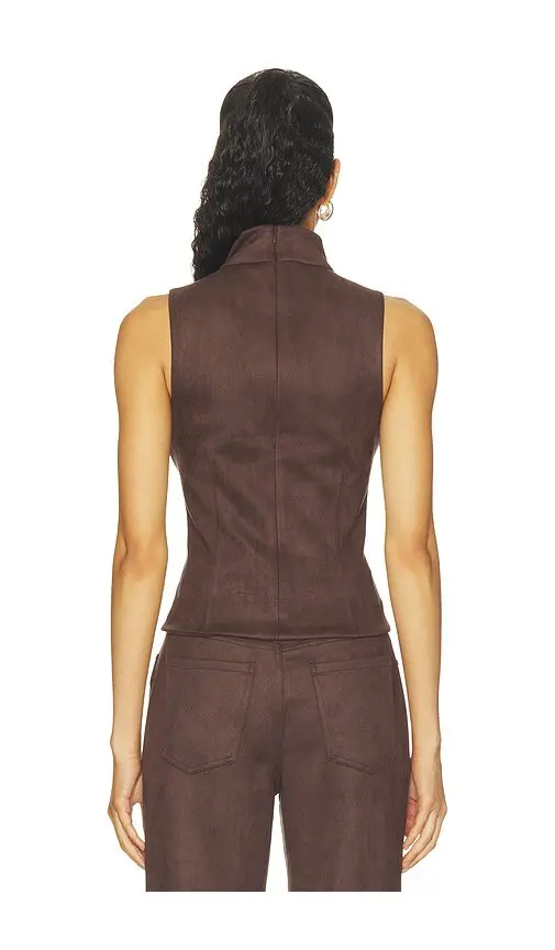 ETIENNE FAUX SUEDE TOP