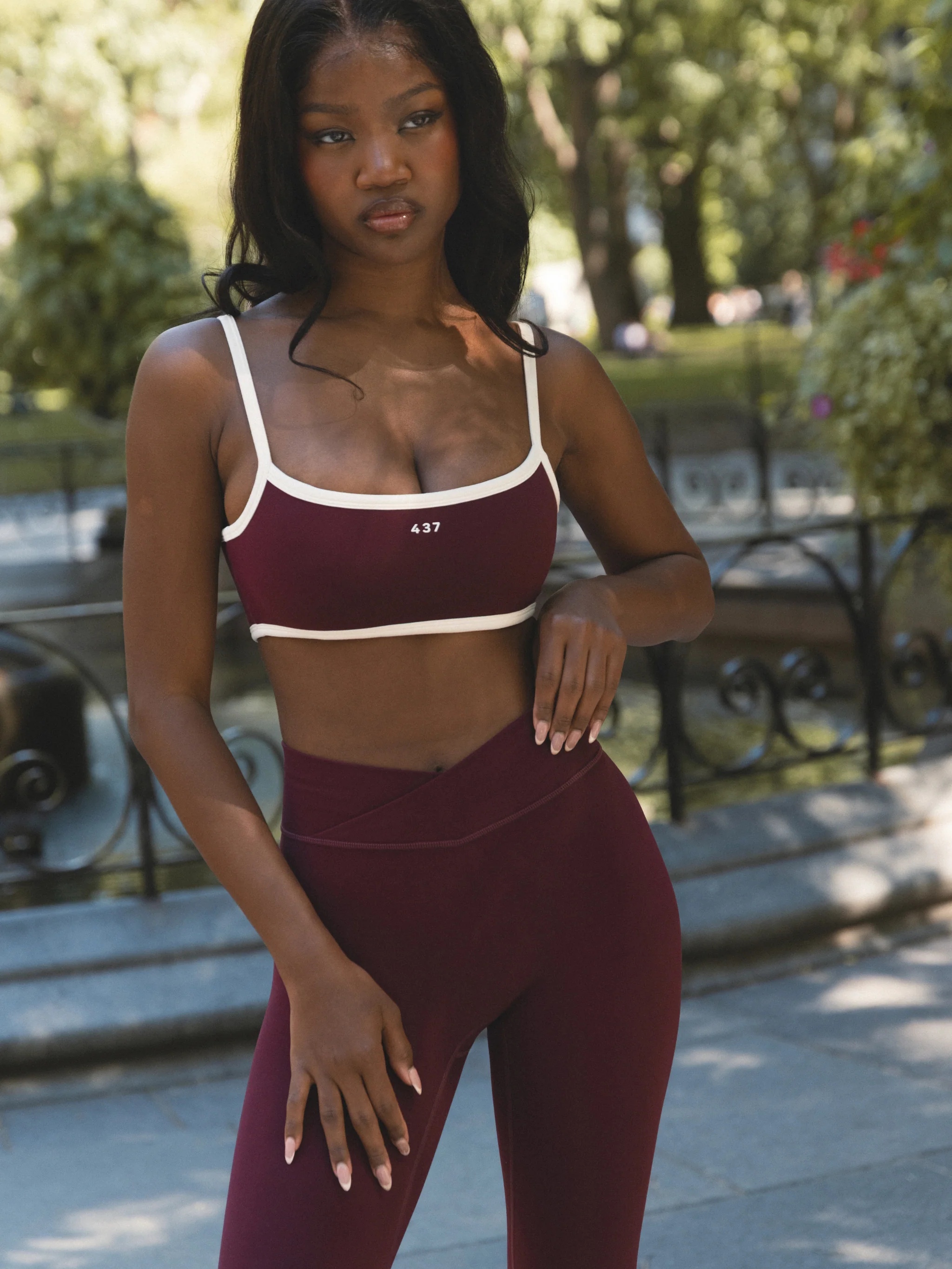 The Micro Bra - Black Cherry and Cream
