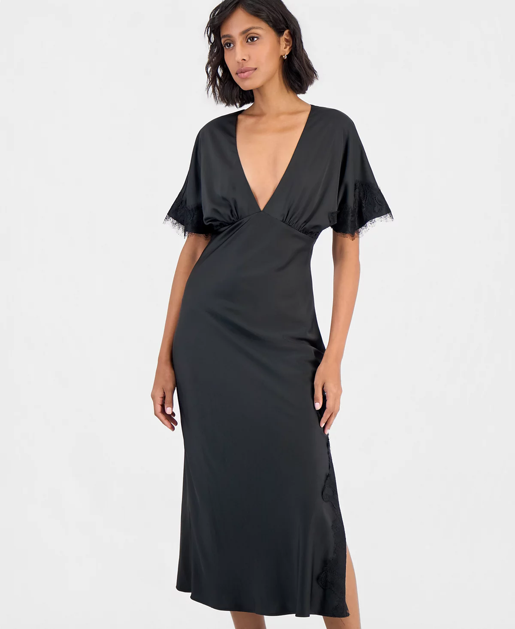 TALLULAH LACE-TRIM MIDI DRESS