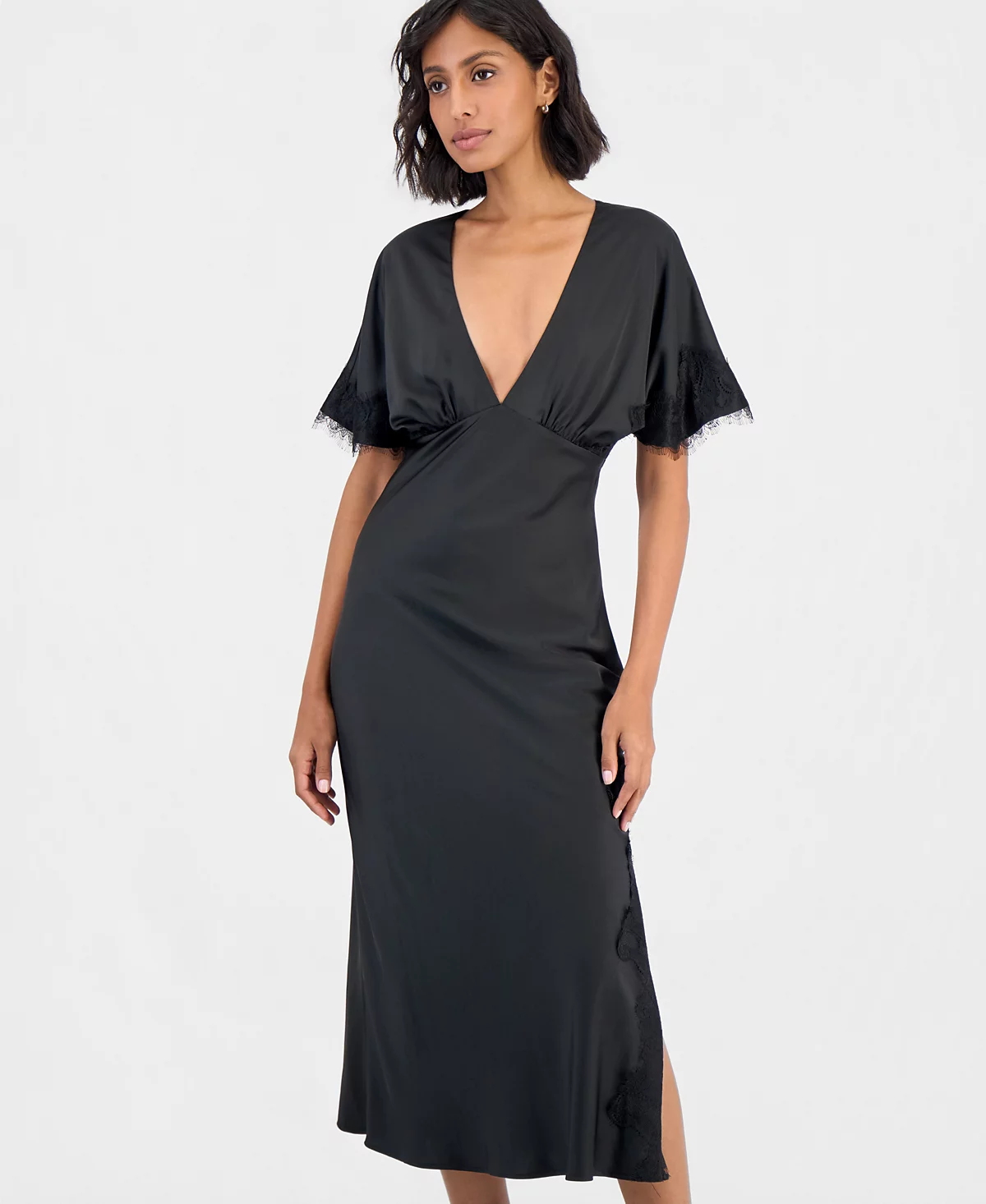 TALLULAH LACE-TRIM MIDI DRESS