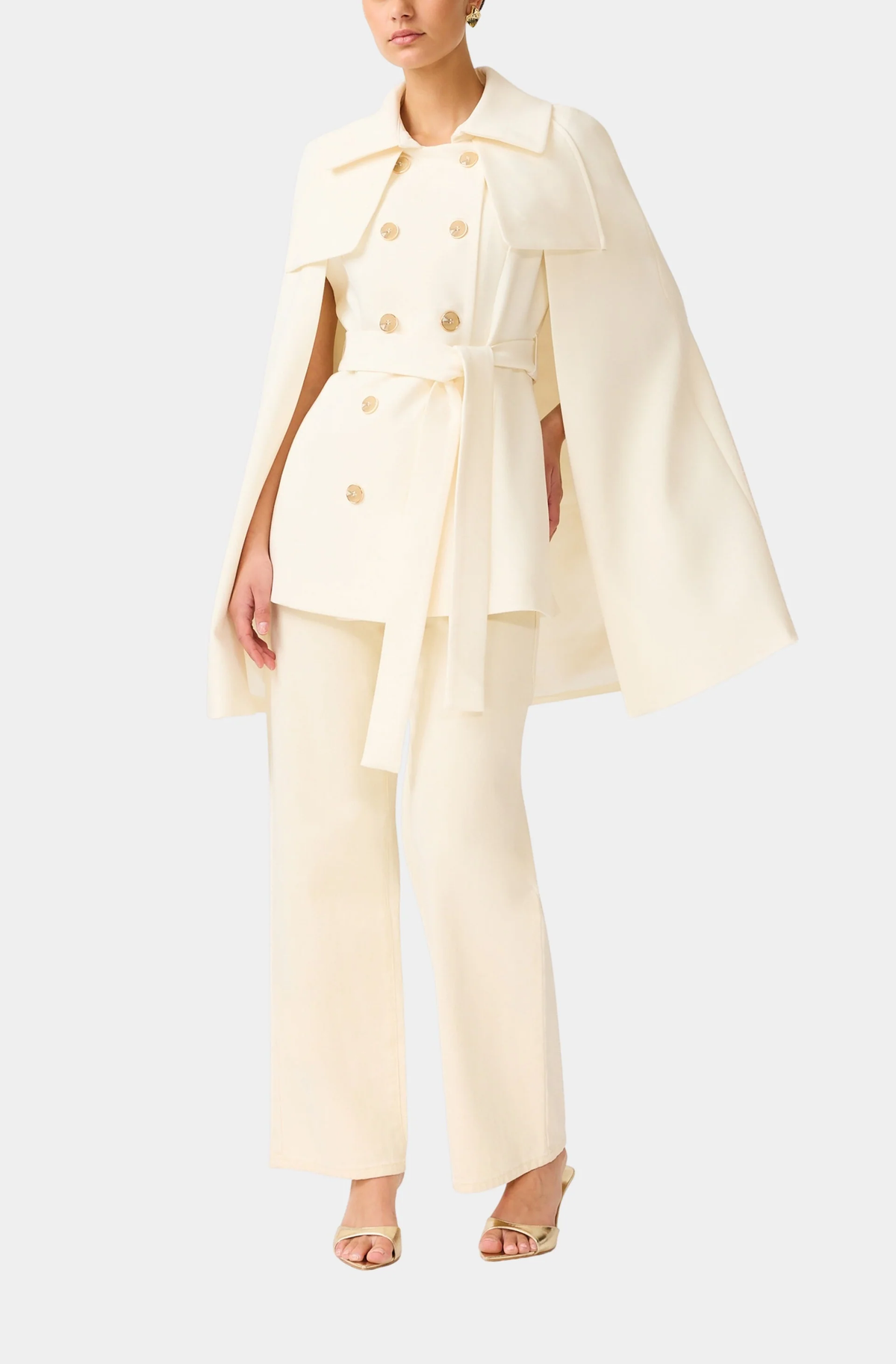 VELDRA CAPE JACKET IN IVORY