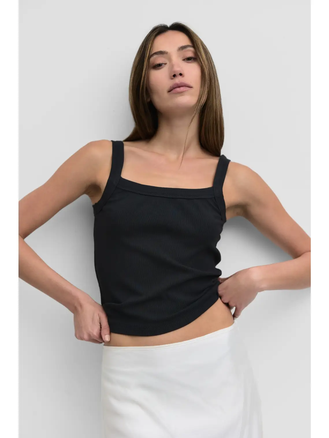 The Shay Tank Top | Square Neck Rib Tank
