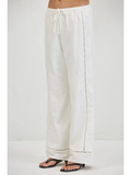 LINEN WIDE LEG PANTS