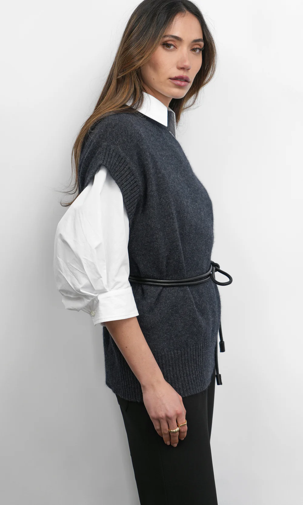 Jamie Oversized Open Back Vest