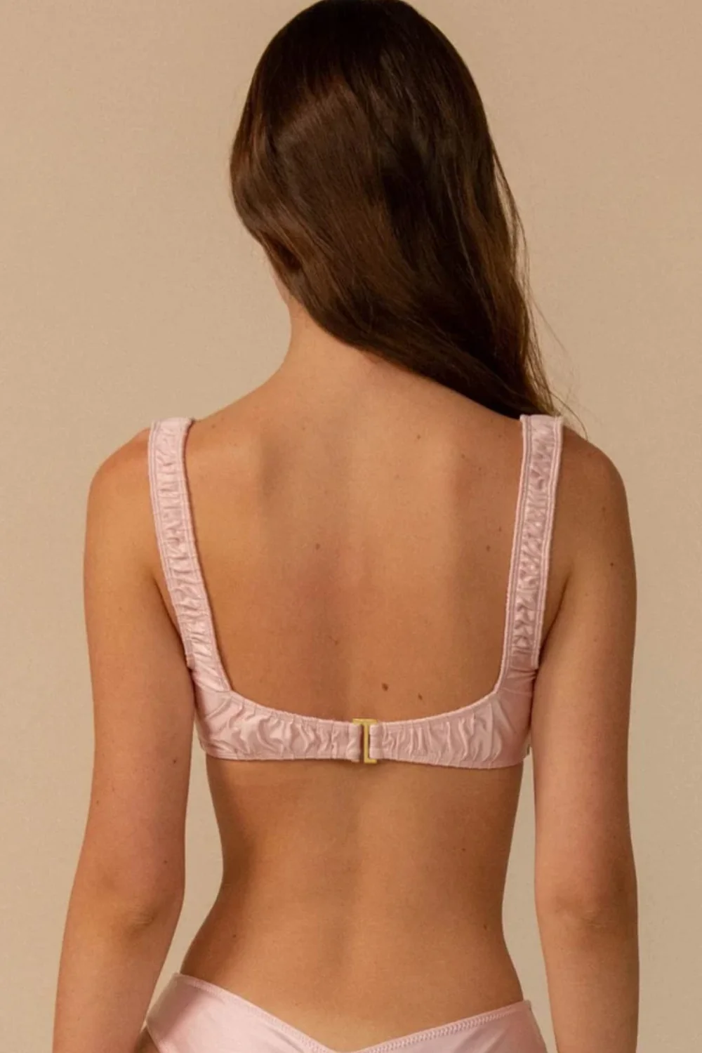 PALE BLUSH SILKIE ZOE BIKINI TOP